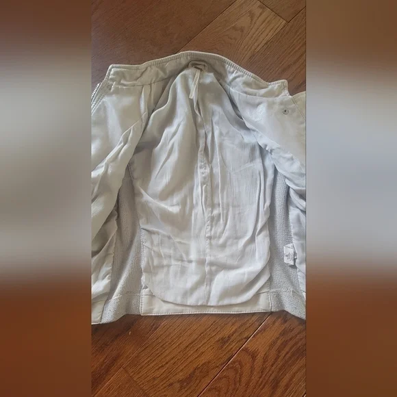 Free People - HOST PICK Cool and Clean Vegan Suede Moto Jacket in Ivory - Picture 6 of 8